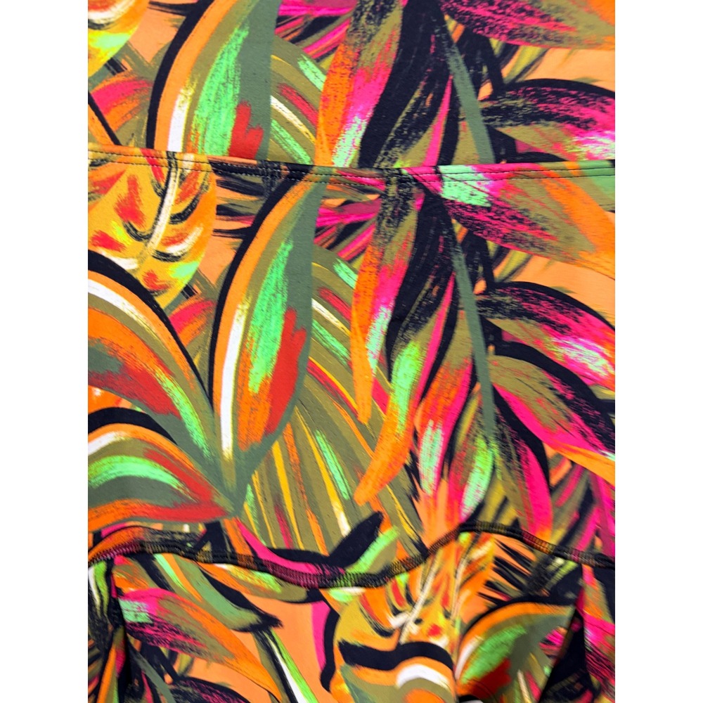 Dona Jo JoJo Skort Womens Size 1 S Orange Tropical Palm Tennis Golf Skirt - Picture 3 of 10